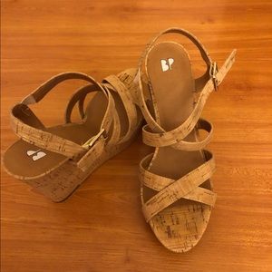 BP Tan Strappy Wedges